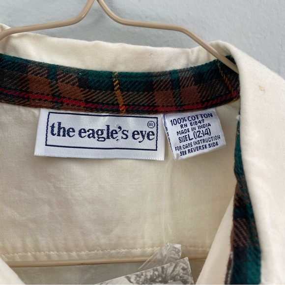 Vintage NWT The Eagle’s Eye long sleeve kids boys girl patch button down shirt - Picture 3 of 13